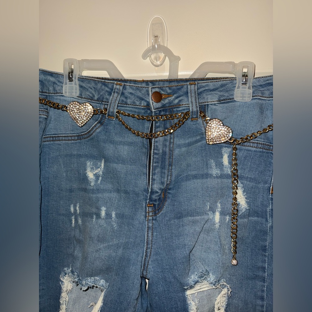 Belted ripped jeans - Picture 4 of 6